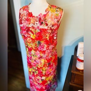 Tahari floral cocktail dress